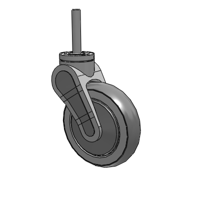 Avant Threaded Stem Swivel Caster with 5 x 1.25 QuikStart Wheel