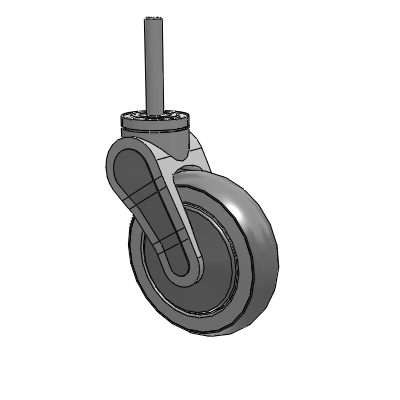 Avant Threaded Stem Swivel Caster with 5 x 1.25 QuikStart Wheel