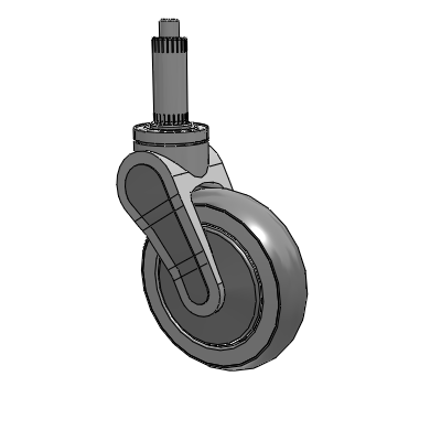 Avant Expanding Adapter (Nylon) Swivel Caster with 5 x 1.25 QuikStart Wheel Without