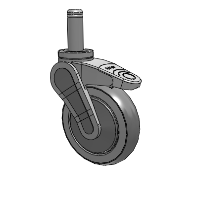 Avant Grip Ring Stem Swivel Caster with 5 x 1.25 QuikStart Wheel and Total Lock Brake
