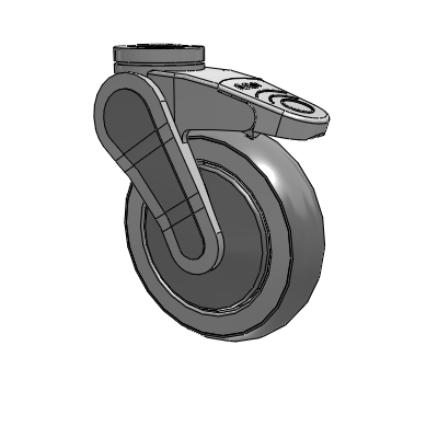 Avant Hollow Kingpin Swivel Caster with 5 x 1.25 QuikStart Wheel and Total Lock Brake