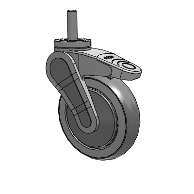 Avant Threaded Stem Swivel Caster with 5 x 1.25 QuikStart Wheel and Total Lock Brake