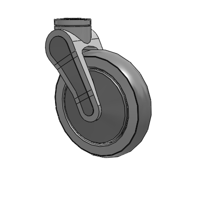 Avant Hollow Kingpin Swivel Caster with 6 x 1.25 QuikStart Wheel