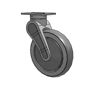 Avant Top Plate Swivel Caster with 6 x 1.25 QuikStart Wheel
