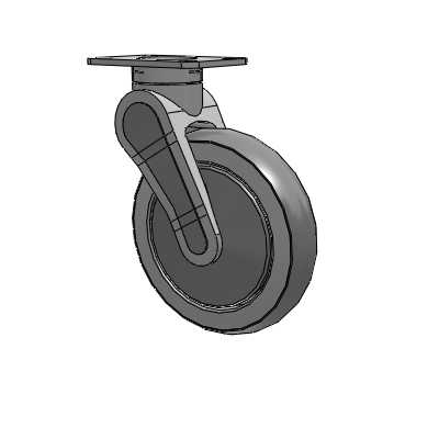 Avant Top Plate Swivel Caster with 6 x 1.25 QuikStart Wheel