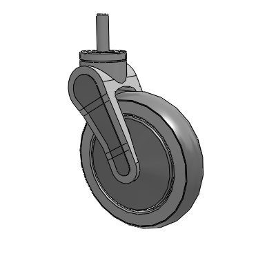 Avant Threaded Stem Swivel Caster with 6 x 1.25 QuikStart Wheel
