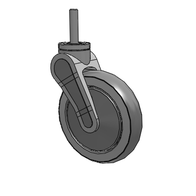 Avant Threaded Stem Swivel Caster with 6 x 1.25 QuikStart Wheel