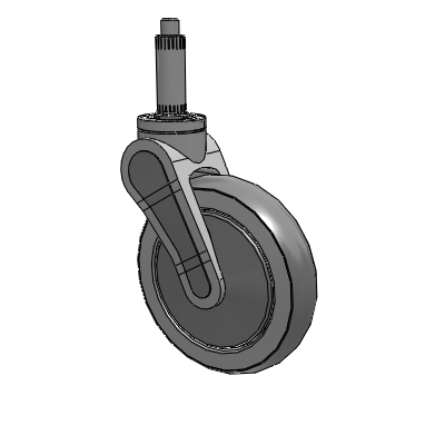 Avant Expanding Adapter (Nylon) Swivel Caster with 6 x 1.25 QuikStart Wheel Without