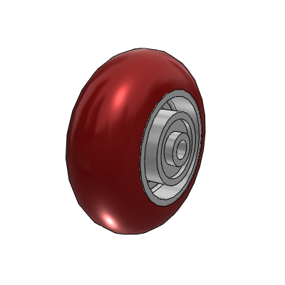 CG-MAX Maroon 5 x 2 Wheel with Precision Ball Bearing