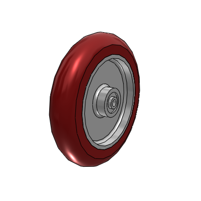 CG-MAX Maroon 10 x 2 Wheel with Precision Ball Bearing