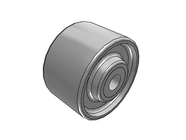 CA Cast Iron Wheels 3-1/4 x 2 with Straight Roller Bearing