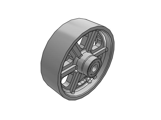 CA Cast Iron Wheels 5 x 1-1/2 with Straight Roller Bearing