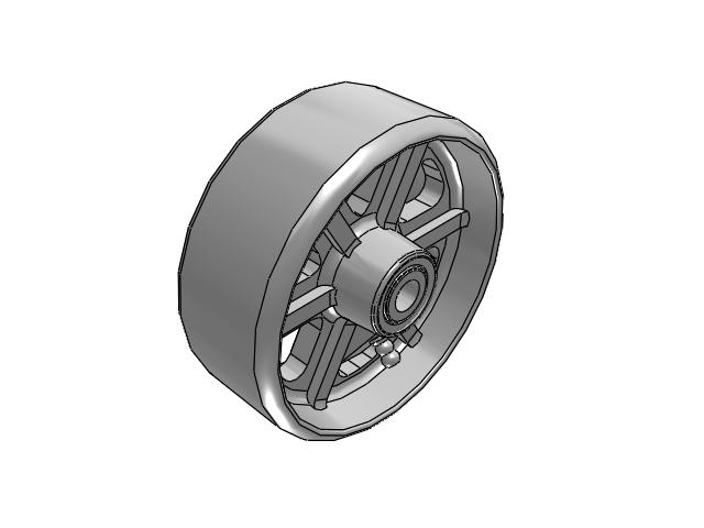 CA Cast Iron Wheels 5 x 2 with Straight Roller Bearing