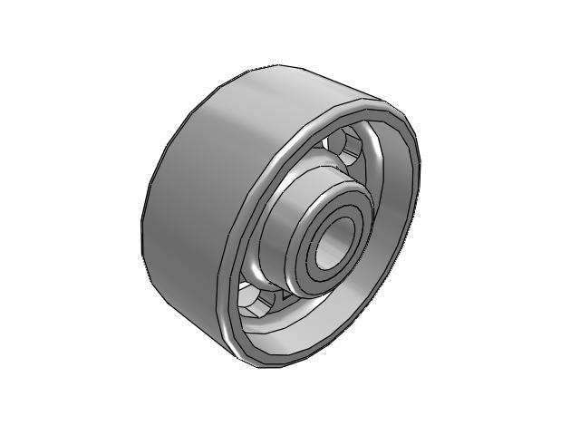 CA Cast Iron Wheels 5 x 2-1/8 with Straight Roller Bearing
