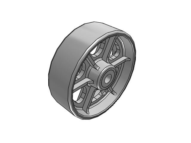 CA Cast Iron Wheels 6 x 2 with Straight Roller Bearing