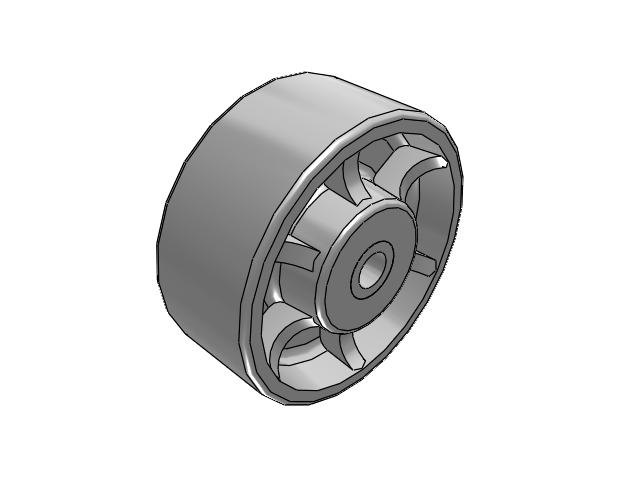 CA Cast Iron Wheels 6 x 2-1/2 with Straight Roller Bearing
