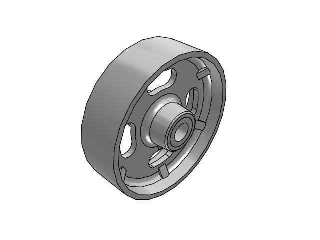 CA Cast Iron Wheels 12 x 3-1/2 with Straight Roller Bearing
