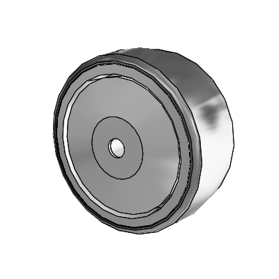 Thermoplastic Rubber CHX 3.0000 x 1.2500 Wheel with Precision Ball Bearing