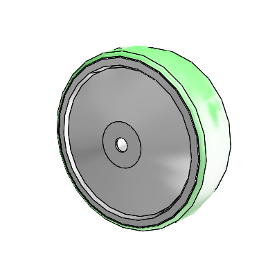 Thermoplastic Rubber CHX Antimicrobial Thermoplastic Rubber 4.0000 x 1.2500 Wheel with Precision Ball Bearing