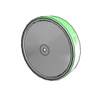 Thermoplastic Rubber CHX Antimicrobial Thermoplastic Rubber 6.0000 x 1.2500 Wheel with Precision Ball Bearing