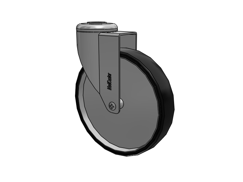 Chrome Hospital CH Hollow Kingpin Caster with 6 x 1.25 Polyurethane TPU Wheel