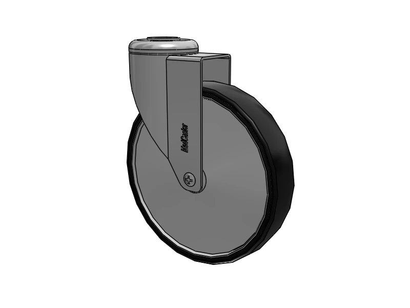 Chrome Hospital CH Hollow Kingpin Caster with 6 x 1.25 Polyurethane TPU Wheel