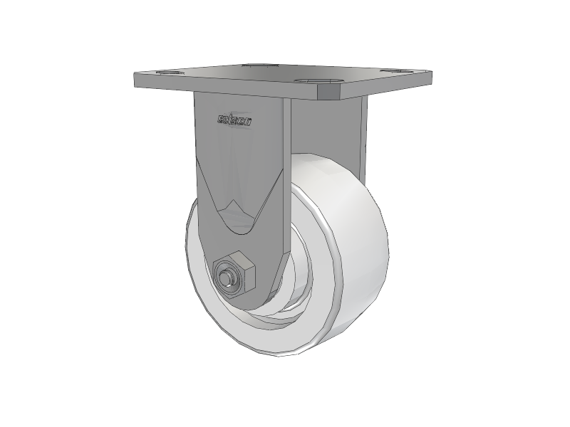 Defender D4 Series Stainless Steel Casters Stainless Steel Top Plate Rigid with 4 White Nylon Wheel