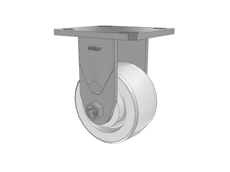Defender D4 Series Stainless Steel Casters Stainless Steel Top Plate Rigid with 4 White Nylon Wheel