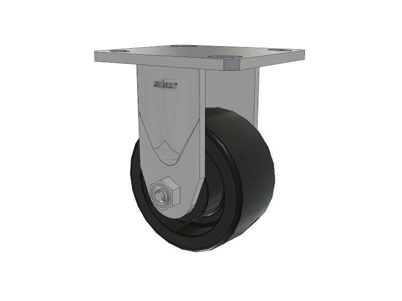 Defender D4 Series Stainless Steel Casters Stainless Steel Top Plate Rigid with 4 Hi-Temp Nylon Glass Filled Wheel