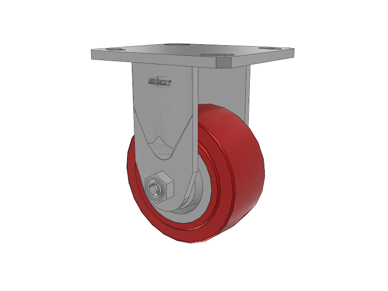 Defender D4 Series Stainless Steel Casters Stainless Steel Top Plate Rigid with 4 Polyurethane HI-TECH Wheel