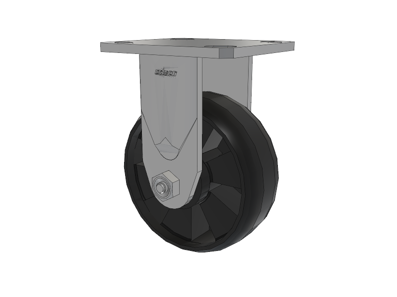 Defender D4 Series Stainless Steel Casters Stainless Steel Top Plate Rigid with 5 Maxim Nylon Glass Filled Wheel