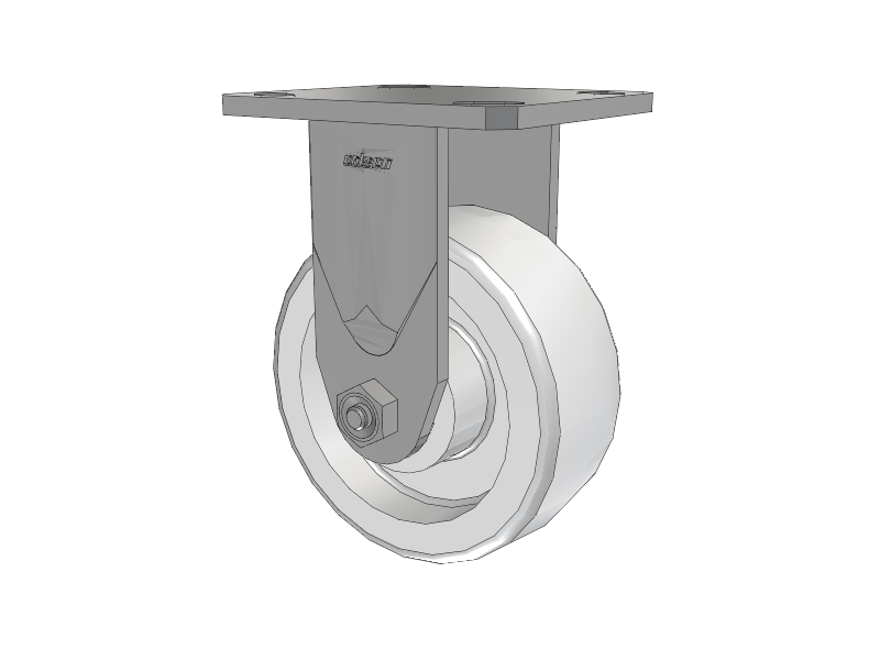 Defender D4 Series Stainless Steel Casters Stainless Steel Top Plate Rigid with 5 White Nylon Wheel