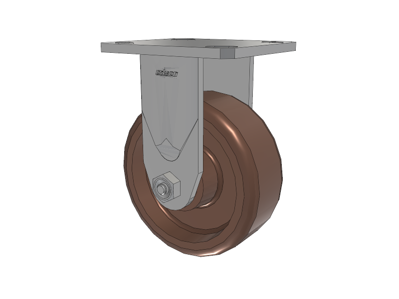 Defender D4 Series Stainless Steel Casters Stainless Steel Top Plate Rigid with 5 Thermo Hi-Temp Wheel