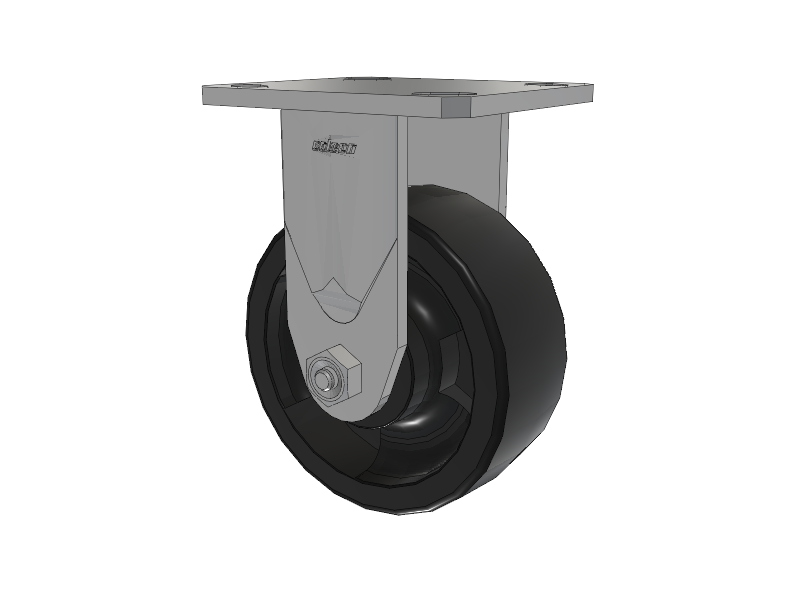 Defender D4 Series Stainless Steel Casters Stainless Steel Top Plate Rigid with 5 Hi-Temp Nylon Glass Filled Wheel