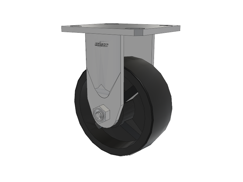 Defender D4 Series Stainless Steel Casters Stainless Steel Top Plate Rigid with 5 Polyolefin Wheel