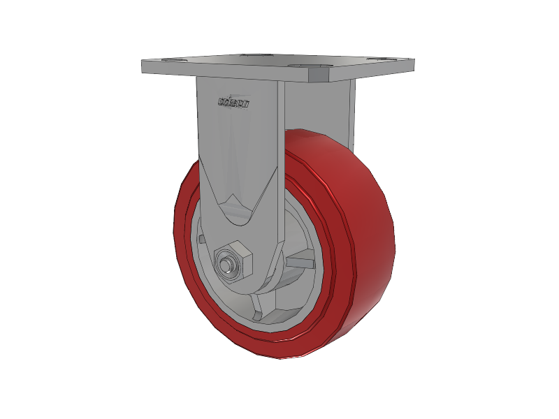 Defender D4 Series Stainless Steel Casters Stainless Steel Top Plate Rigid with 5 Polyurethane HI-TECH Wheel