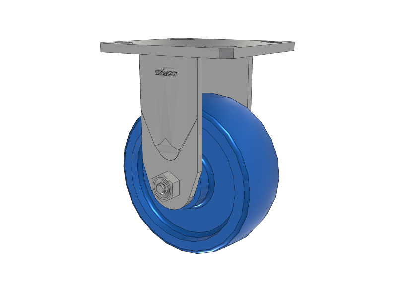 Defender D4 Series Stainless Steel Casters Stainless Steel Top Plate Rigid with 5 K Solid Polyurethane Wheel