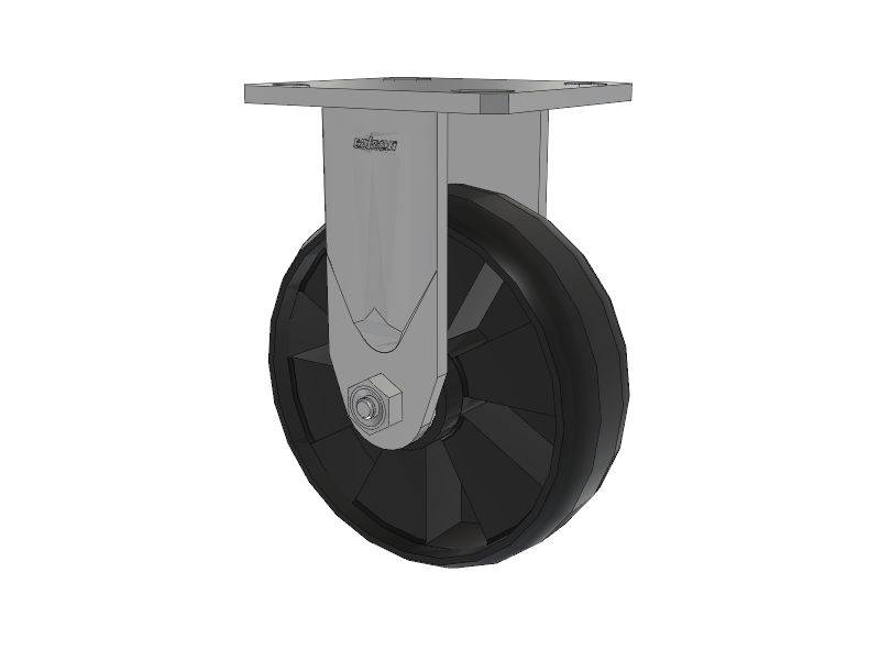 Defender D4 Series Stainless Steel Casters Stainless Steel Top Plate Rigid with 6 Maxim Nylon Glass Filled Wheel