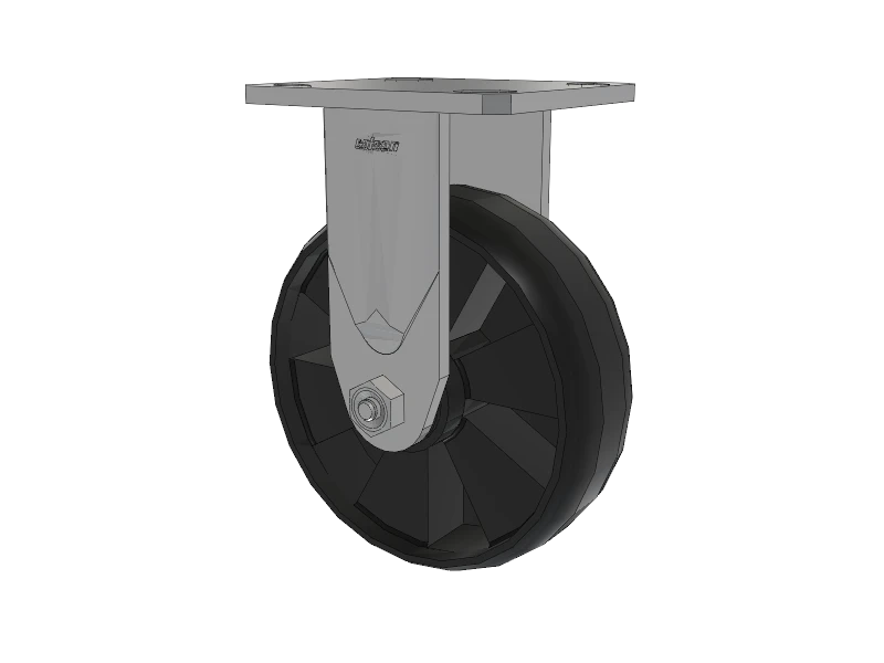 Defender D4 Series Stainless Steel Casters Stainless Steel Top Plate Rigid with 6 Maxim Nylon Glass Filled Wheel