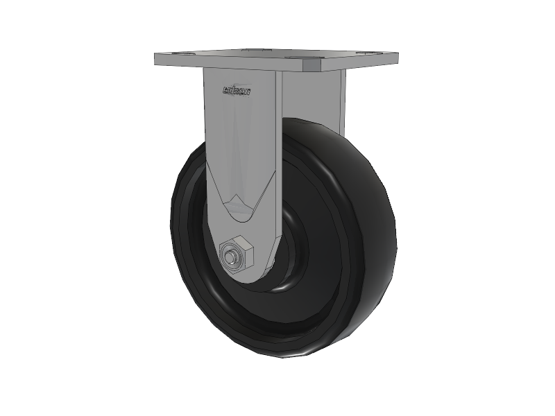 Defender D4 Series Stainless Steel Casters Stainless Steel Top Plate Rigid with 6 Endura Solid Elastomer Wheel
