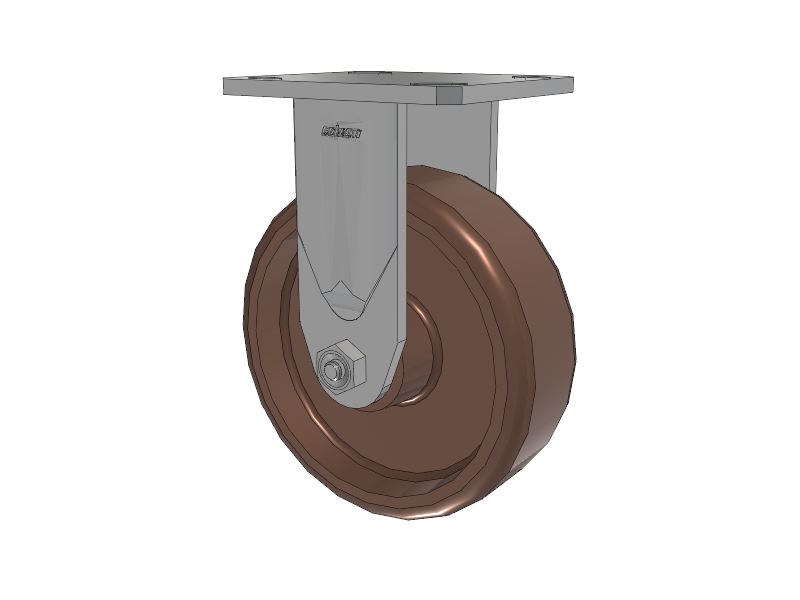 Defender D4 Series Stainless Steel Casters Stainless Steel Top Plate Rigid with 6 Thermo Hi-Temp Wheel