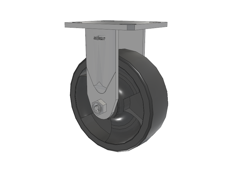 Defender D4 Series Stainless Steel Casters Stainless Steel Top Plate Rigid with 6 HD Nylon Glass Filled Wheel