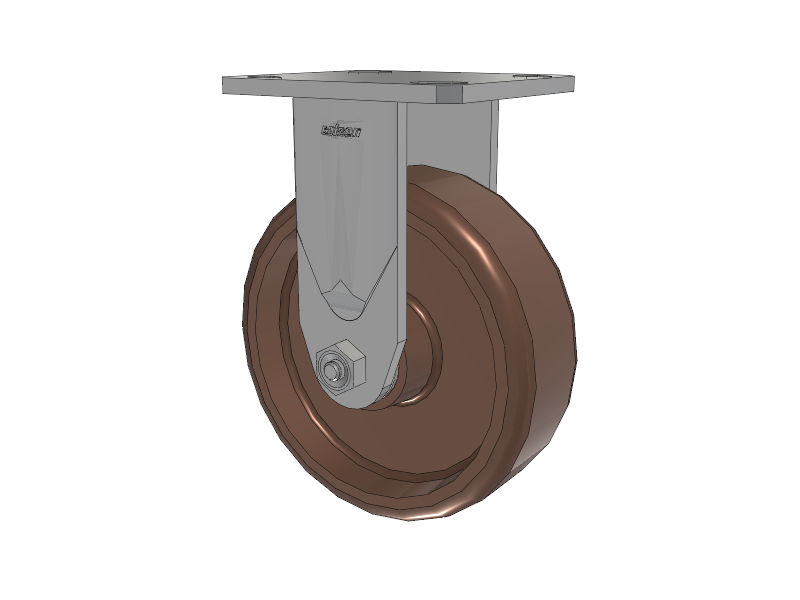 Defender D4 Series Stainless Steel Casters Stainless Steel Top Plate Rigid with 6 Thermo Hi-Temp Wheel