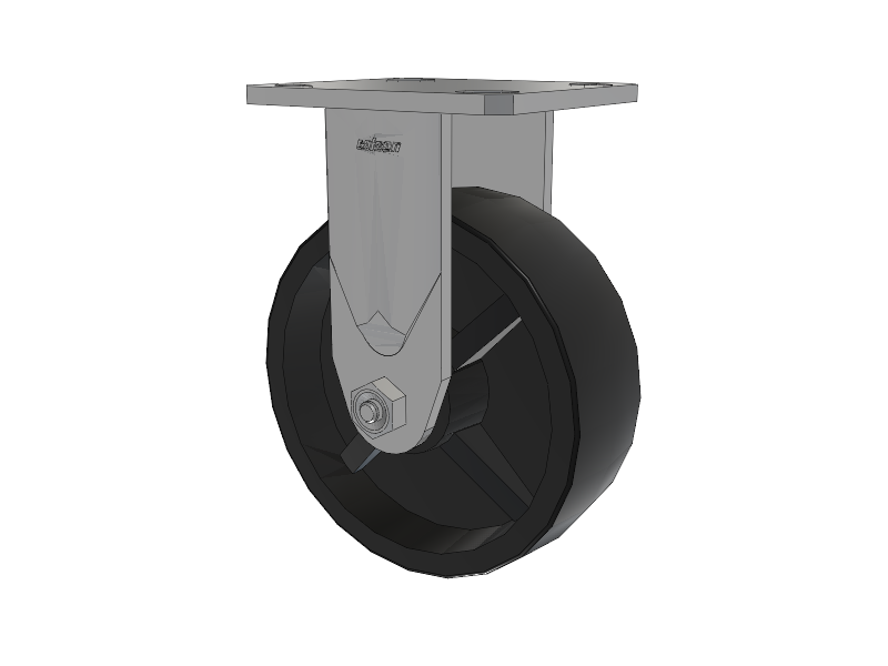 Defender D4 Series Stainless Steel Casters Stainless Steel Top Plate Rigid with 6 Polyolefin Wheel