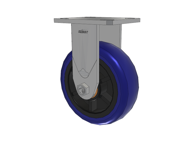 Defender D4 Series Stainless Steel Casters Stainless Steel Top Plate Rigid with 6 EG - Eagle Polyurethane (Polypropylene Core) Wheel