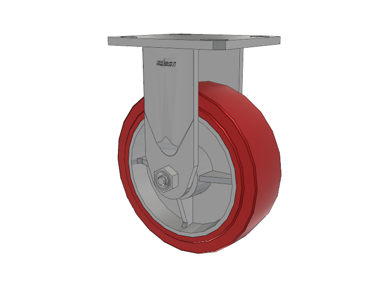 Defender D4 Series Stainless Steel Casters Stainless Steel Top Plate Rigid with 6 Polyurethane HI-TECH Wheel