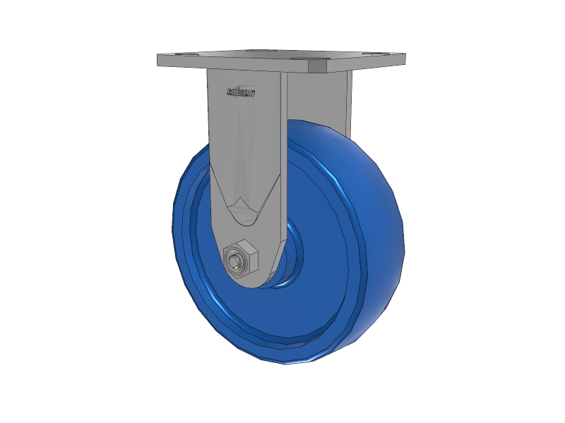 Defender D4 Series Stainless Steel Casters Stainless Steel Top Plate Rigid with 6 K Solid Polyurethane Wheel