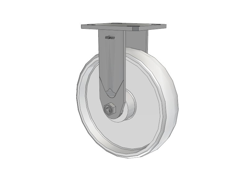 Defender D4 Series Stainless Steel Casters Stainless Steel Top Plate Rigid with 8 White Nylon Wheel