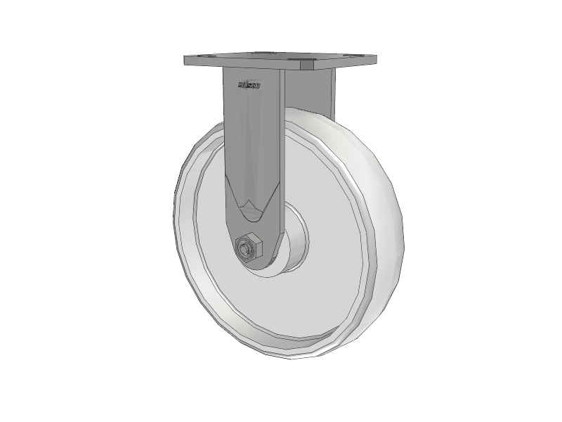 Defender D4 Series Stainless Steel Casters Stainless Steel Top Plate Rigid with 8 White Nylon Wheel