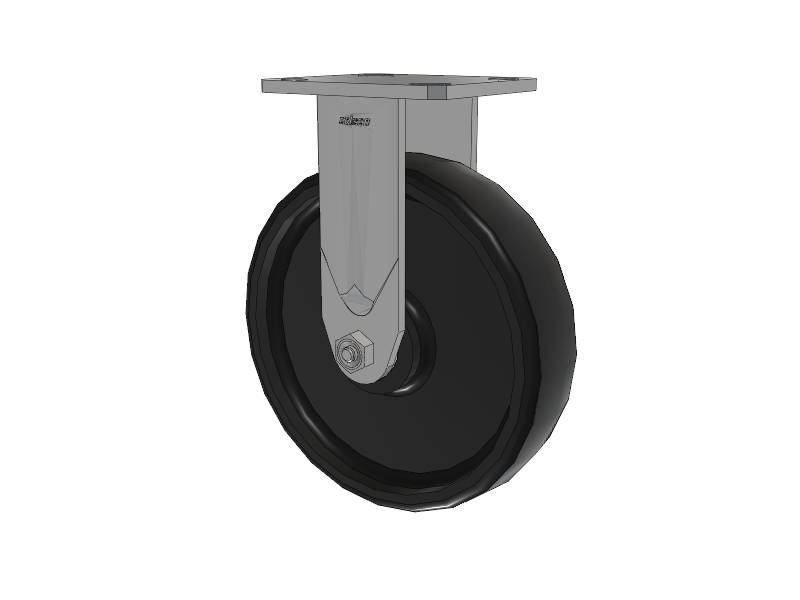 Defender D4 Series Stainless Steel Casters Stainless Steel Top Plate Rigid with 8 Endura Solid Elastomer Wheel